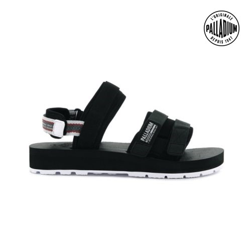 Palladium Outdoorsy Men's Sandals Black | UK B128-ECB